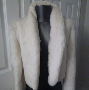 BERMAN'S Vintage White RABBIT FUR